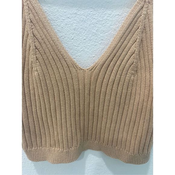 Aerie Tan Ribbed Tank Top - Picture 2 of 7